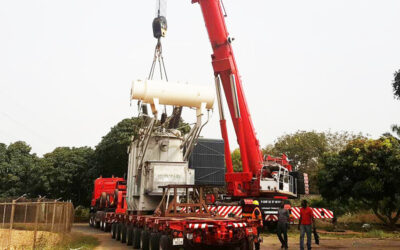 Transport et installation d’un transformateur de 75T à la CEB