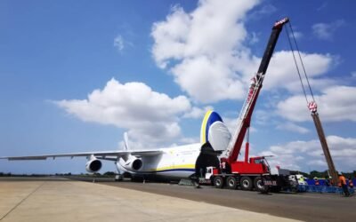 Réception et transport de 2 colis depuis un avion ANTONOV à l’aéroport de Lomé