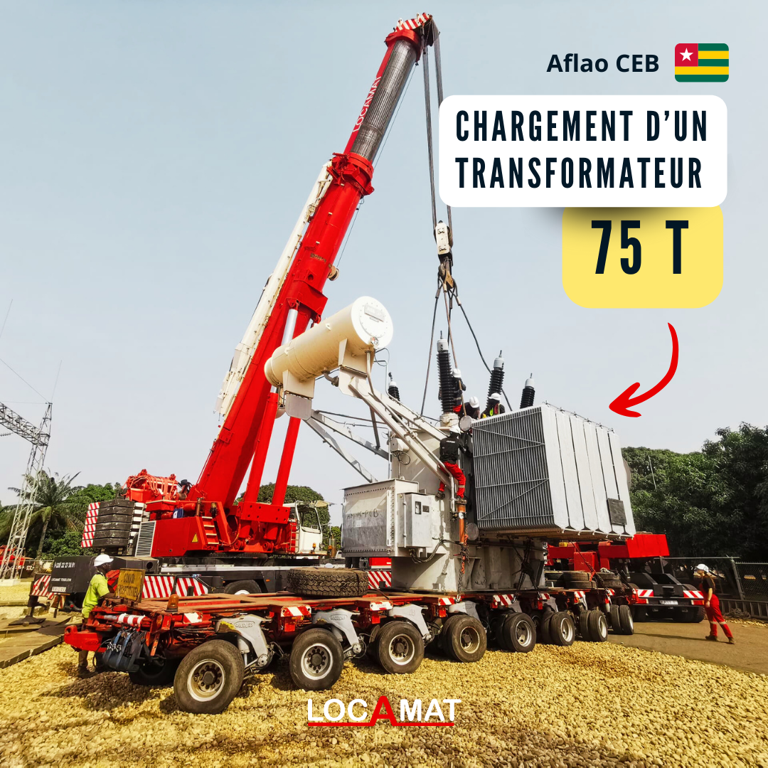 Chargement Transformateur 75T CEB Aflao Togo