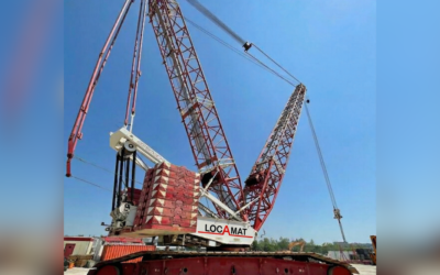 Locamat Togo accueille la grue la plus puissante d’Afrique de l’Ouest : la Demag Terex CC2800-1